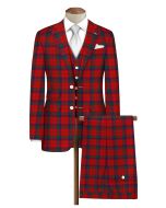 Robertson Red Tartan Three Piece Suit -  