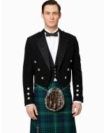 Scottish Men's Prince Charlie Kilt Jacket with Waistcoat Vest -  