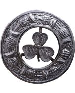 Shamrock Fly Plaid Brooch -  