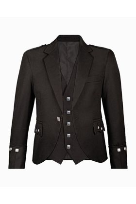 Trendy Black Kilts Argyll Jacket and waistcoat - Scot Kilt Store