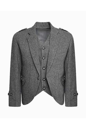 Tweed Crail Highland Kilt Jacket and Waistcoat Scottish Wedding - Scot Kilt Store