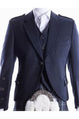 New Crail Kilt Jacket and Vest in Midnight Blue - Scot Kilt Store