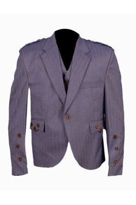 Light Purple Herringbone Tweed Crail Argyle Jacket & Vest - Scot Kilt Store