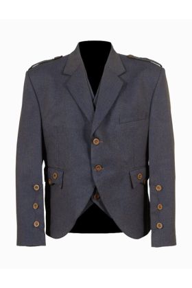 Light Purple Scottish Tweed Argyle Kilt Jacket With 5 Button Vest - Scot Kilt Store