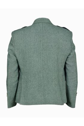 Men's Lovat Green Tweed Argyle Kilt Jacket With 5 Button Vest - Scot Kilt Store