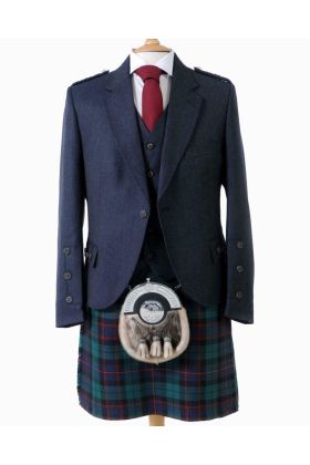 Crail Highland Jacket and Waistcoat in Midnight Blue - Scot Kilt Store