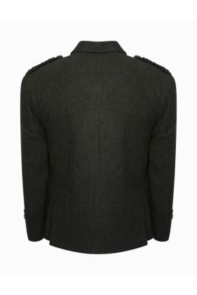 Olive Green Tweed kilt jacket With 5 Button Waistcoat - Scot Kilt Store