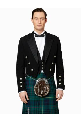 Scottish Men's Prince Charlie Kilt Jacket with Waistcoat Vest - Scot Kilt Store