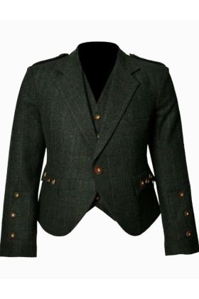 Trendy Scottish Tweed Argyle Kilt Jacket And Waistcoat - Scot Kilt Store