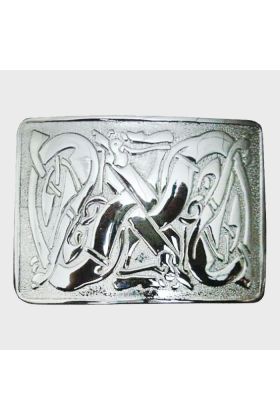 Dragon Silver Chrome Belt Buckle - Scot Kilt Store