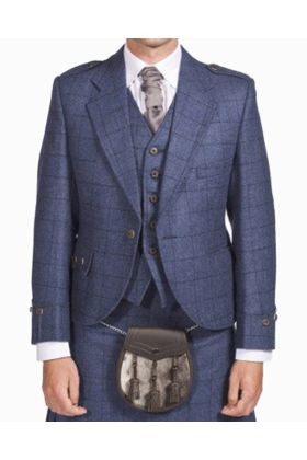 Luxury Argyle Tweed Kilt Jacket & 5 Button Waistcoat - Scot Kilt Store