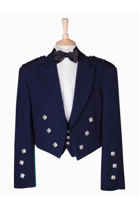 Navy Blue Prince Charlie Scottish Kilt Jacket & Waistcoat - Scot Kilt Store