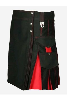 Black & Red Hybrid Kilt - Scot Kilt Store