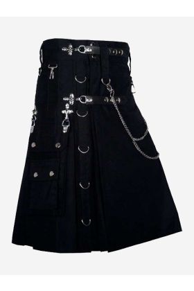 Steampunk Gothic Utility Fashion Kilt For Men - Scot Kilt Store