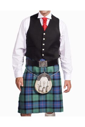 Black Argyle 5 Button Vest - Scot Kilt Store