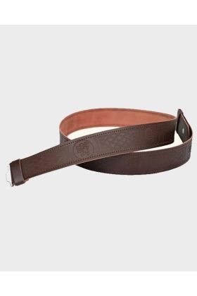 Brown Embossed Leather Kilt Belt | Scot Kilt Store