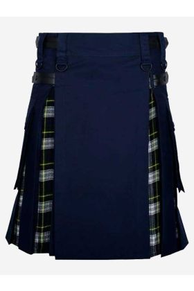 Dress Gordon Tartan & Navy Blue Utility Kilt - Scot Kilt Store