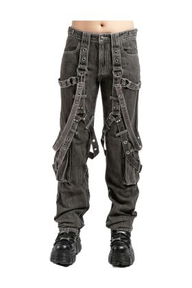 Gray Techwear Y2K Pants