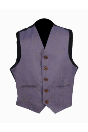 Light Purple Herringbone Tweed Crail Vest - Scot Kilt Store