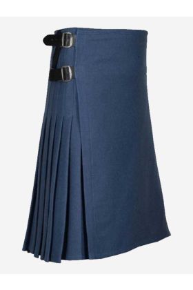 Premium Blue Cotton Utility Kilt For Men - Scot Kilt Store
