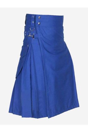 Royal Blue Utility Kilt For Men- Scot Kilt Store