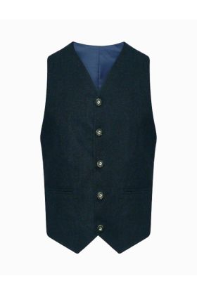Tweed Crail Highland Blue Waistcoat - Scot Kilt Store
