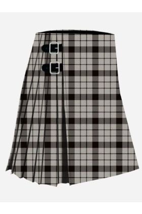 Modern Black and White Macfarlane Tartan Kilt Front scot kilt store