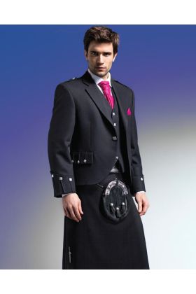 Black Argyll Wedding Kilt Outfit For Men -