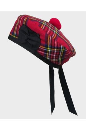 Royal Stewart Tartan Glengarry Scottish Hat -