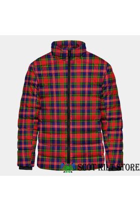 Clan MacPherson Modern Scottish Tartan Padded Jacket -  