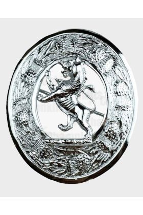 Lion Rampant Fly Plaid Brooch  -  