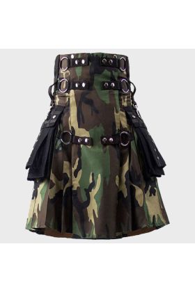 Stylish Tactical Gothic Kilt -