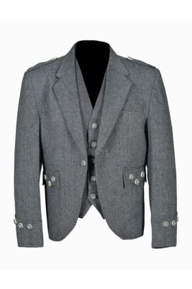 Tweed Crail Kilt Jacket and Waistcoat -  