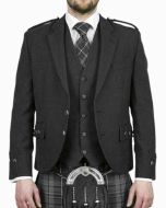 Scottish Tweed Crail Argyle Kilt Jacket Gray With Vest - Scot Kilt Store