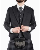 Braemar Charcoal Tweed Jacket & 5 Buttons Waistcoat - Scot Kilt Store