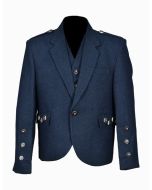 Tweed Crail Highland Blue Kilt Jacket and Waistcoat  - Scot Kilt Store