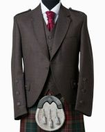 Men Brown Wool Scottish Kilt Jacket with Waistcoat  - Scot Kilt Store