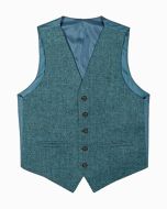 Blue Tweed Argyll 5 Button Vest - Scot Kilt Store