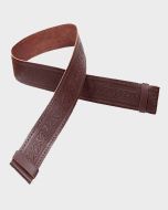 Brown Embossed Leather Kilt Belt | Scot Kilt Store