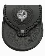 Clan Crest Badge Leather Sporran  - Scot Kilt Store