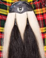 Leather Cantle Chrome Horse Hair Sporrans - Scot Kilt Store 
