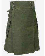 Olive Green Utility Kilt For Men - Scot Kilt Store