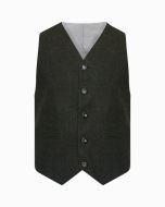 Olive Green Tweed 5 Button Vest - Scot Kilt Store