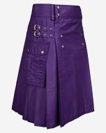Women Purple Utility Kilt  - Scot Kilt Store