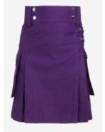Purple Utility Kilt With Side Pockets- Scot Kilt Store