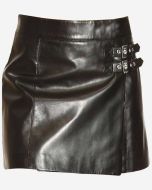 Black Leather Kilt Skirt - Scot Kilt Store
