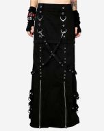 Long Flowing Goth Kilt for the Modern Woman